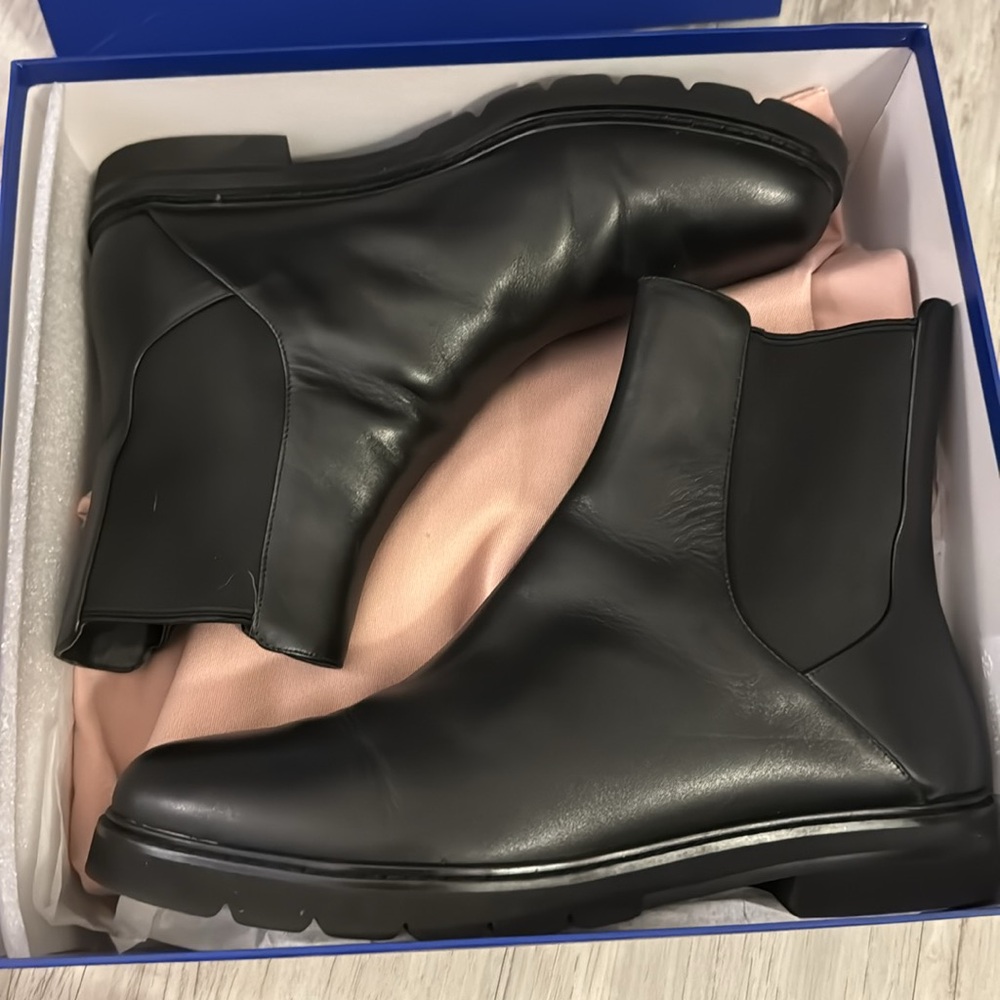 Stuart Weizman Chelsea Bootie, Black, Size 11b, W… - image 2